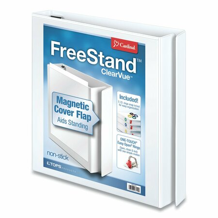 CARDINAL 1" Free Stand Binder, Easy Open, White 43100